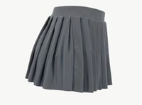 Image 2 of Get em’ girl pleated mini skirt (grey)