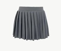 Image 3 of Get em’ girl pleated mini skirt (grey)