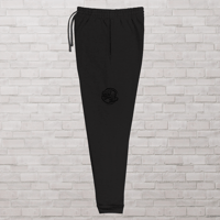 Image 1 of Black and White Patch Unisex Joggers 