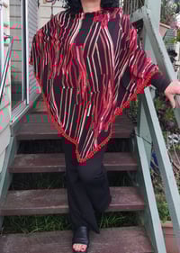 Image 1 of KAT Poncho - red/black