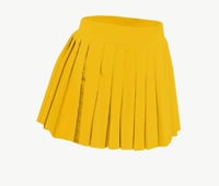 Image 2 of Get em’ girl pleated mini skirt (yellow)