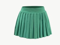 Image 1 of Get em’ girl pleated mini skirt (Persian green)