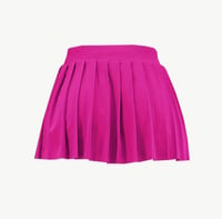 Image 2 of Get em’ girl pleated mini skirt (hot pink)