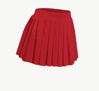 Image 1 of Get em’ girl pleated mini skirt (red