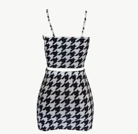 Image 2 of Houndstooth mini skirt set (black &white)