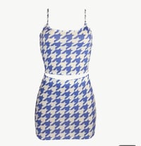 Image 1 of Houndstooth mini skirt set