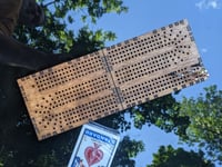 Image 4 of Vermont Mountains Travel Cribbage Board <br>Mahogany<br>4 Track - 2 to 4 Players