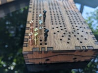 Image 5 of Vermont Mountains Travel Cribbage Board <br>Mahogany<br>4 Track - 2 to 4 Players