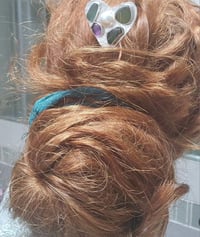 Image 2 of Hair Jewel Mermaid Pin with Seaglass/pearl /gemstone 