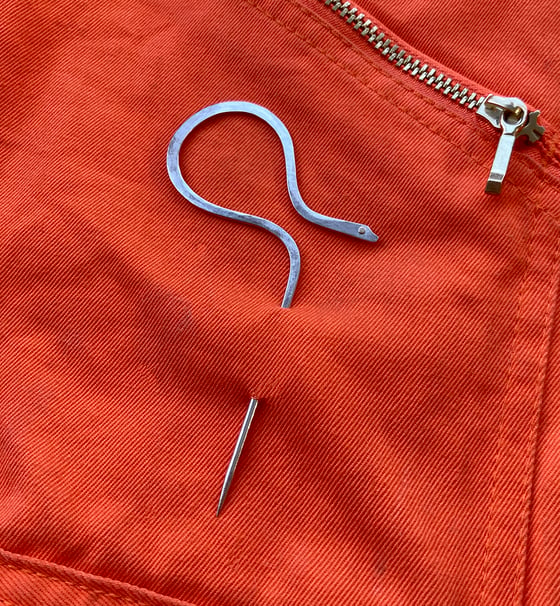 Image of Steel Loop Snake Pin