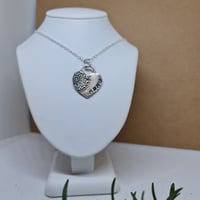 Image 2 of Silver Boho Mum Heart Pendant (SJ063)
