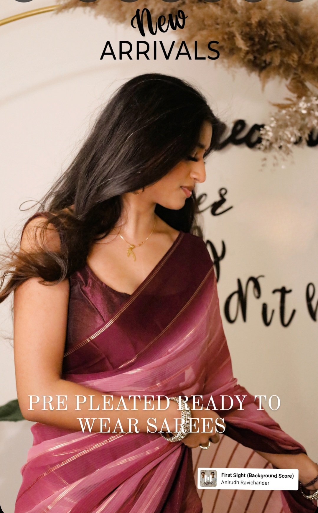 Image of Read to Wear Pre pleated Saree 