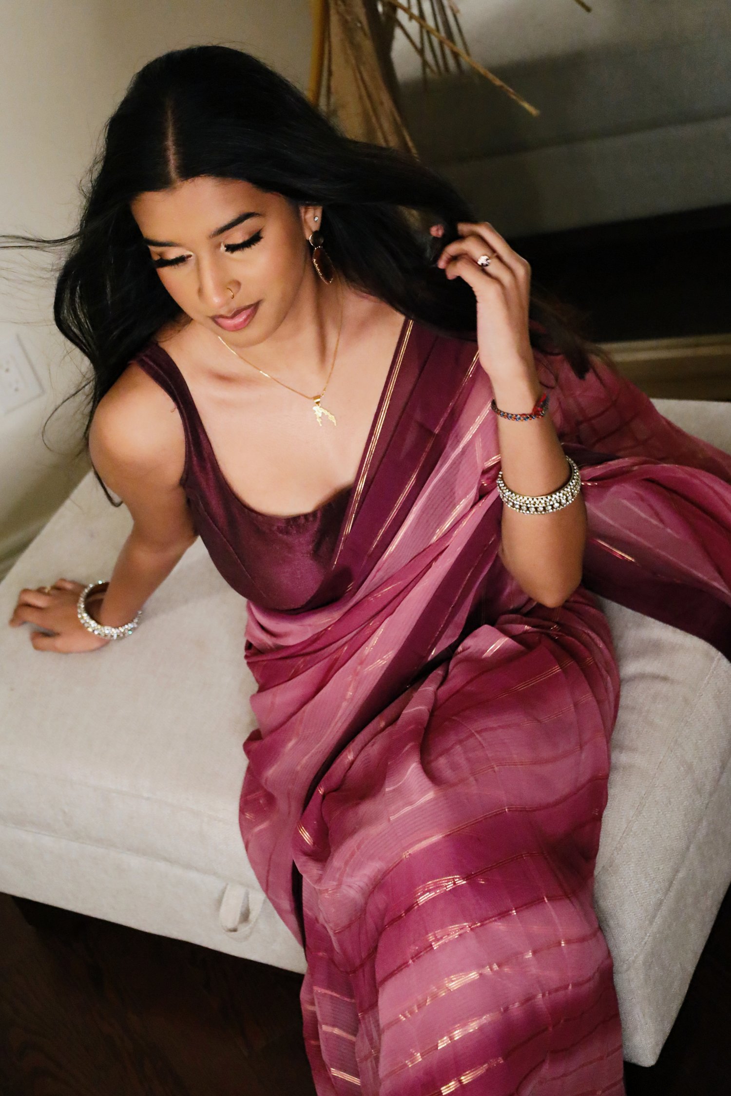 Image of Read to Wear Pre pleated Saree 