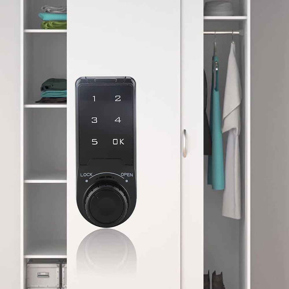 Smart Electronic Password Door Lock Touch Screen Digital Security Anti-theft Wooden Cabinet Keypad