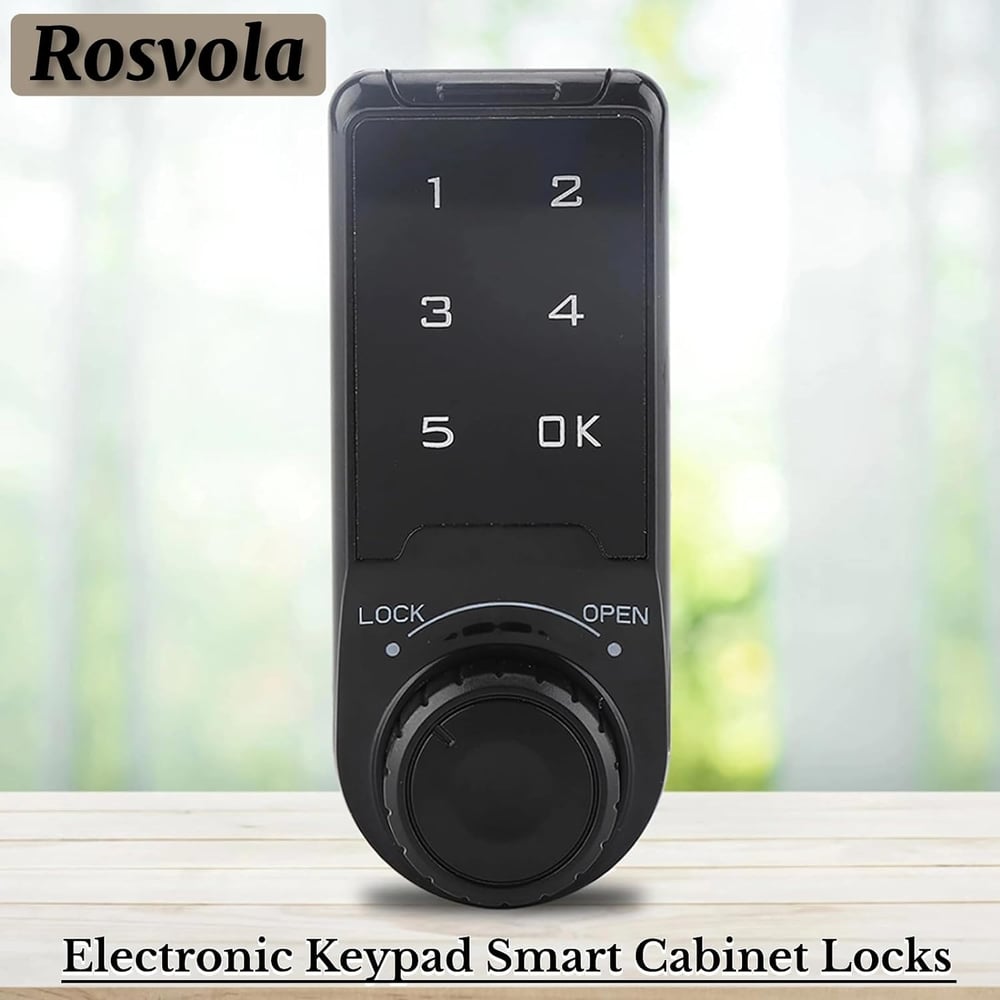 Smart Electronic Password Door Lock Touch Screen Digital Security Anti-theft Wooden Cabinet Keypad