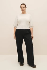 Image 1 of kowtow Quinn top light grey marle