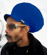Image of Jah Roots Stretch Hats with Beak {Royal Blue}