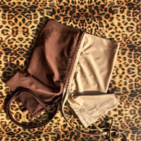 Image 1 of *:･Ruched Crop ☆ duo - champagne & brown ੈ✩‧₊˚