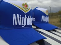 Image 2 of MIGHTDIE Winnie Blue Trucker Hat