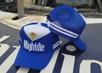 Image 3 of MIGHTDIE Winnie Blue Trucker Hat