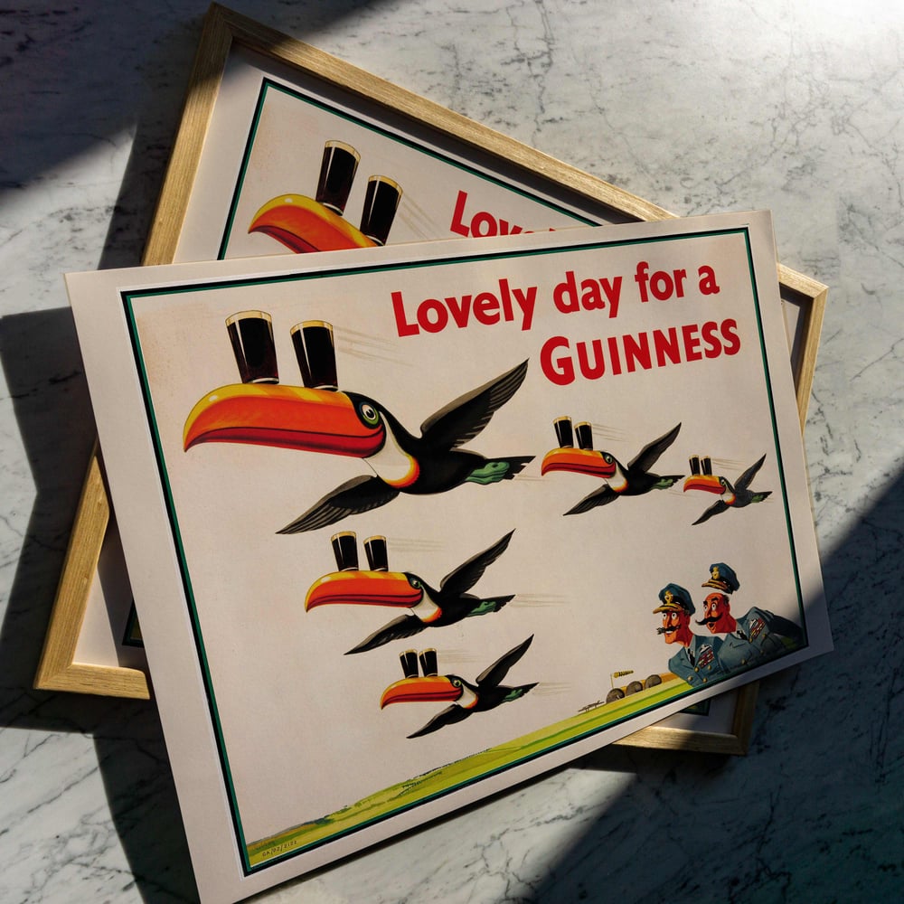 Vintage Guinness toucan advertising poster - Lovely Day for a Guinness
