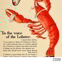 Image 2 of Guinness and Lobster | John Gilroy - 1931 | Drink Cocktail Poster | Vintage Poster