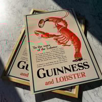 Image 1 of Guinness and Lobster | John Gilroy - 1931 | Drink Cocktail Poster | Vintage Poster