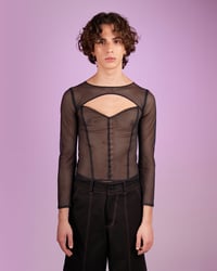 Image 2 of BLACK FISHNET TOP