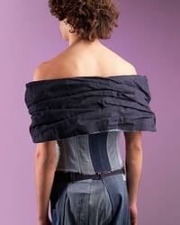 Image 5 of UNISEX PATCHWORK DENIM CORSET