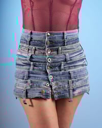 Image 1 of DENIM WAISTBAND MINISKIRT