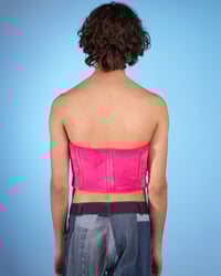 Image 3 of UNISEX FAUX FUR PINK CORSET