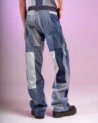 Image 3 of PATCHWORK DENIM TROUSERS