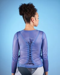 Image 3 of BLUE FISHNET TOP