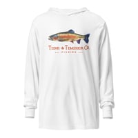 Image 1 of Tide & Timber Co. Rainbow Trout Fishing - Hooded long-sleeve tee