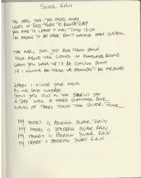 Handwritten Lyrics