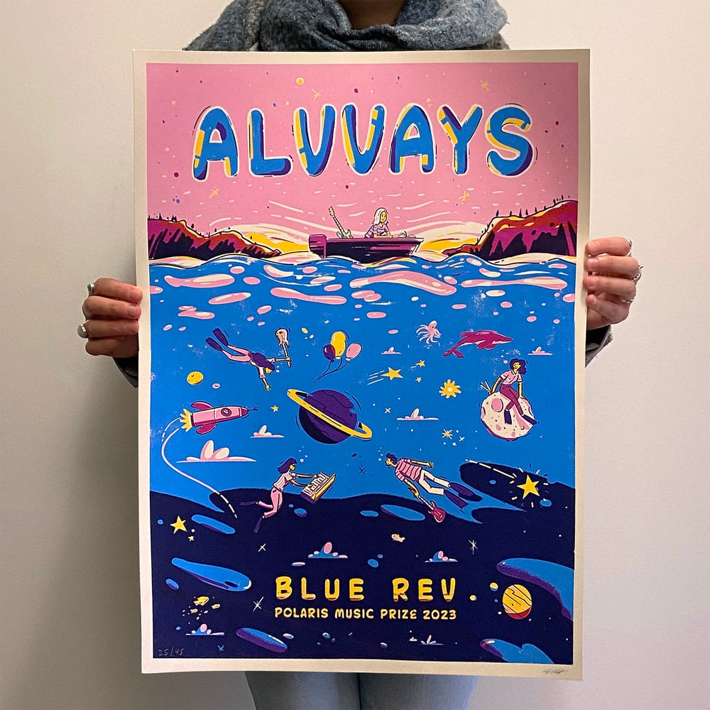 Image of Alvvays Blue Rev Limited-Edition Screen Print