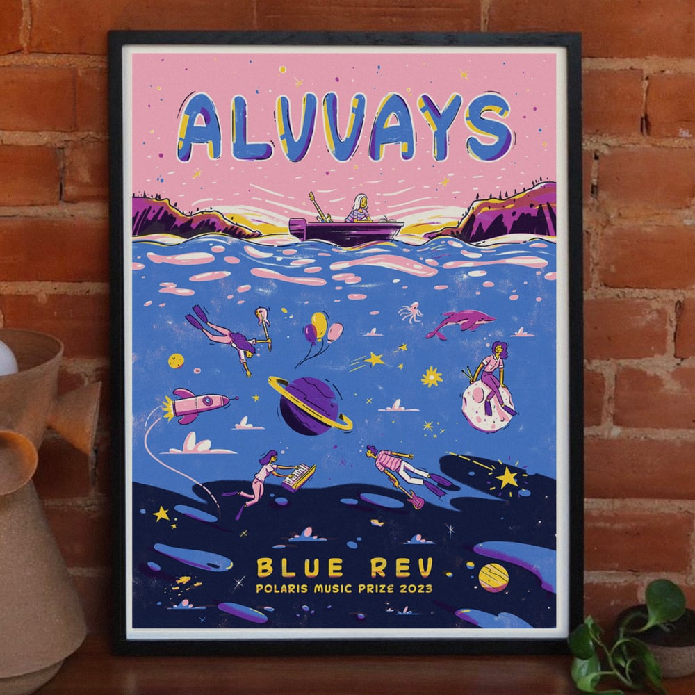 Image of Alvvays Blue Rev Limited-Edition Screen Print