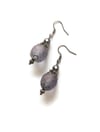 Victorian Filigree Purple Czech Glass Earrings, Pierced or Clip On