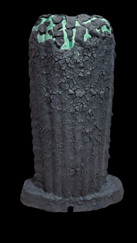 Image 4 of Tiki Classics Large 12" Ceramic Ku Tiki Lamp PACIFIC BLUE w/LAVA
