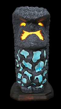 Image 1 of Tiki Classics Large 12" Ceramic Ku Tiki Lamp BLUE LAGOON