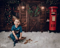 Christmas Backdrop: Country Cabin