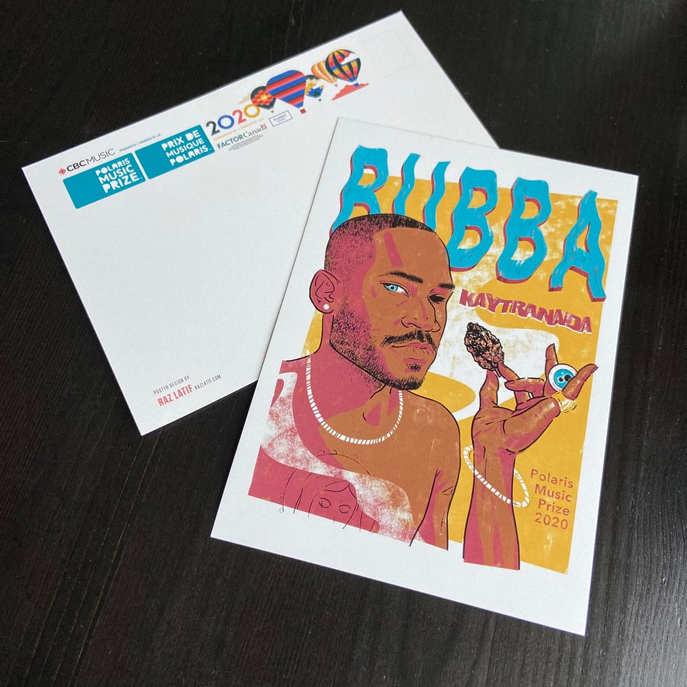 Image of Raz Latif X Polaris Music Prize — BUBBA Postcards (Set of 5)
