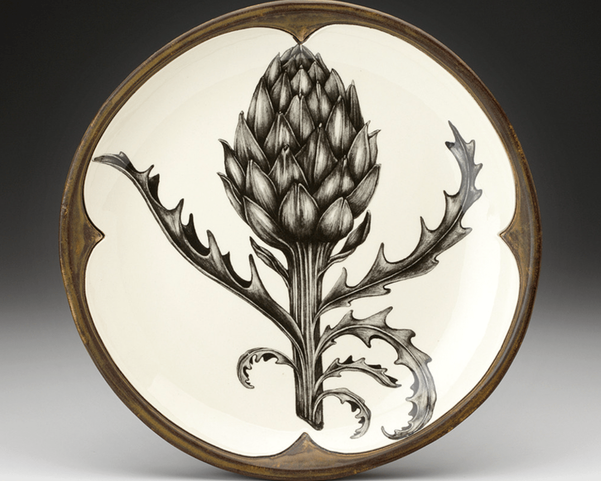 Image of Round Serving Platter (Bat, Mushrooms or Artichoke)
