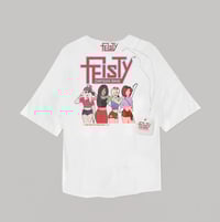 Box Fit Scooped Hem T-Shirt White