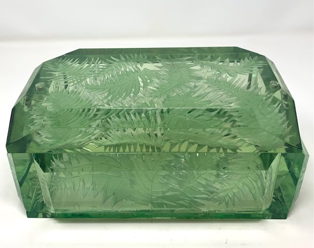 Image of Double Desk Box- Green Ferns (Extra Large)