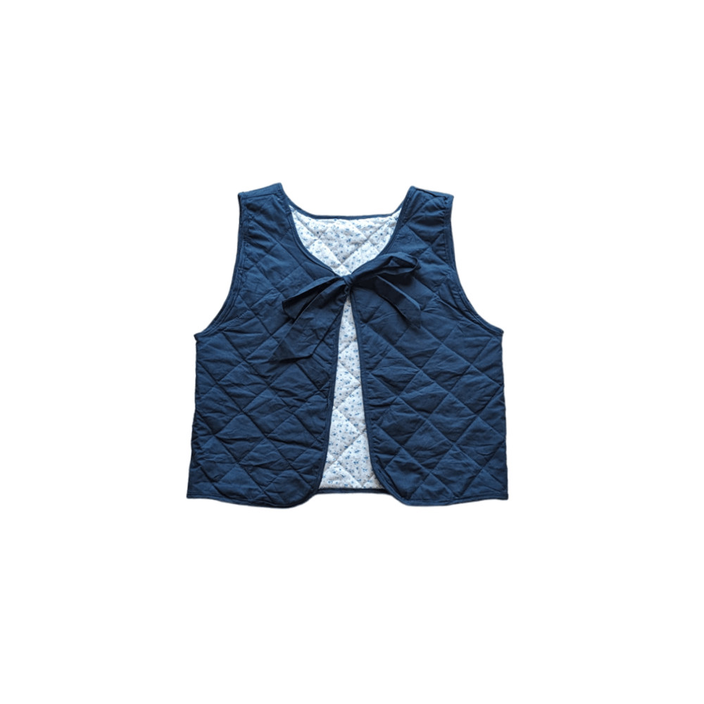 Image of CATCALL: THE BLUEBERRY REVERSIBLE QUILTED GILET