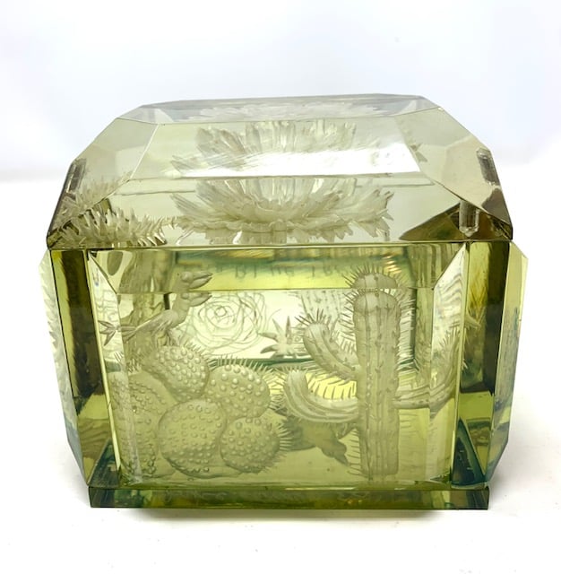 Image of Demi Victorian Lucite Box- Desert Themed