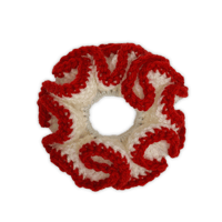 Scrunchie ⋆  White & Red