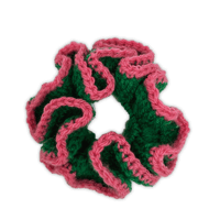 Scrunchie ⋆  Green & Pink
