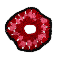 Granny Scrunchie ⋆  Red, Pink & Black